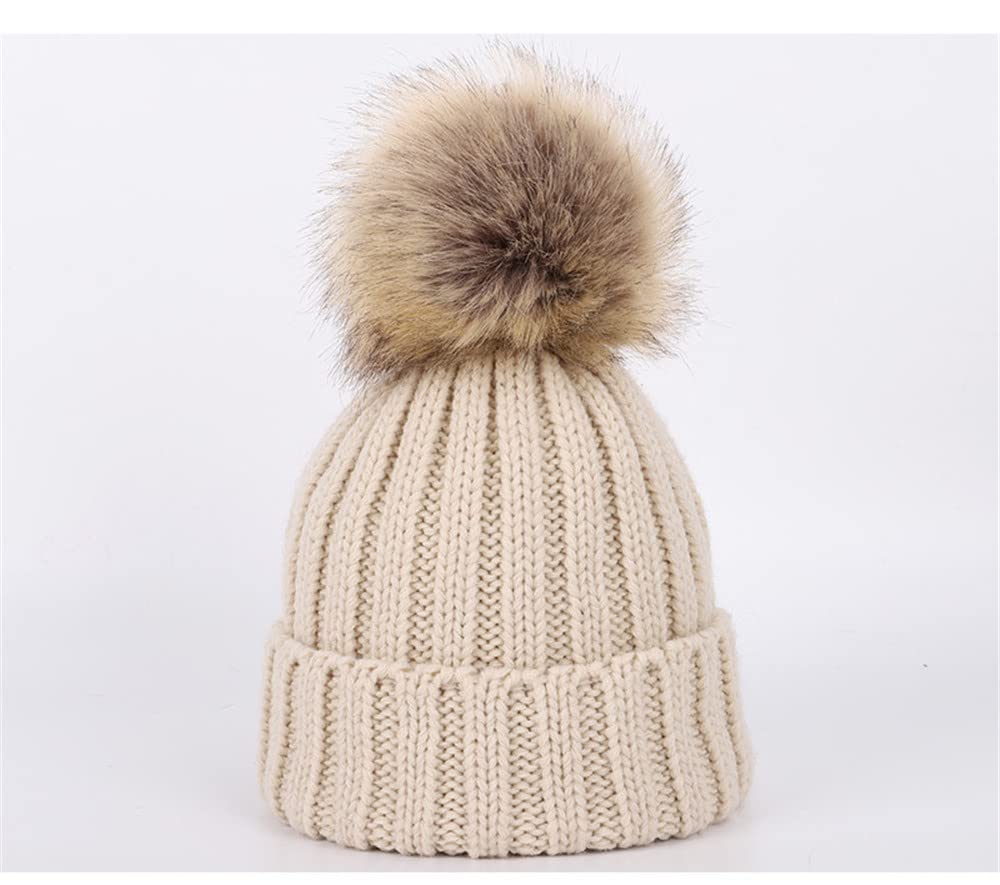 Dziecięcy kapelusz szalik zestaw zima żebrowany dzianinowe ciepłe czapki beanie czapka pompon szydełkowana czapka dla chłopców dziewcząt