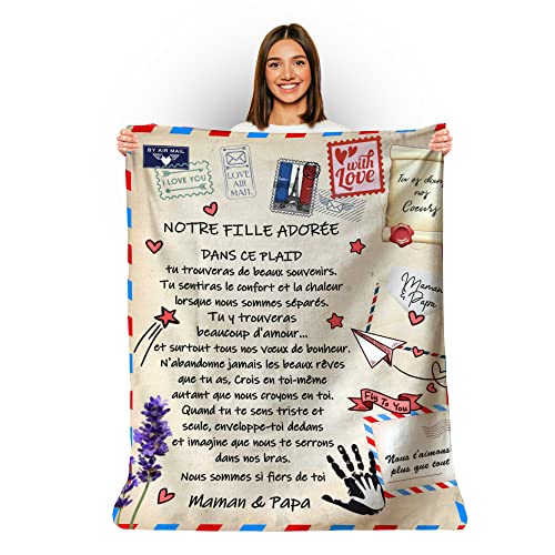 Plaid fille cocooning pour soirées d'hiver couverture douce lit