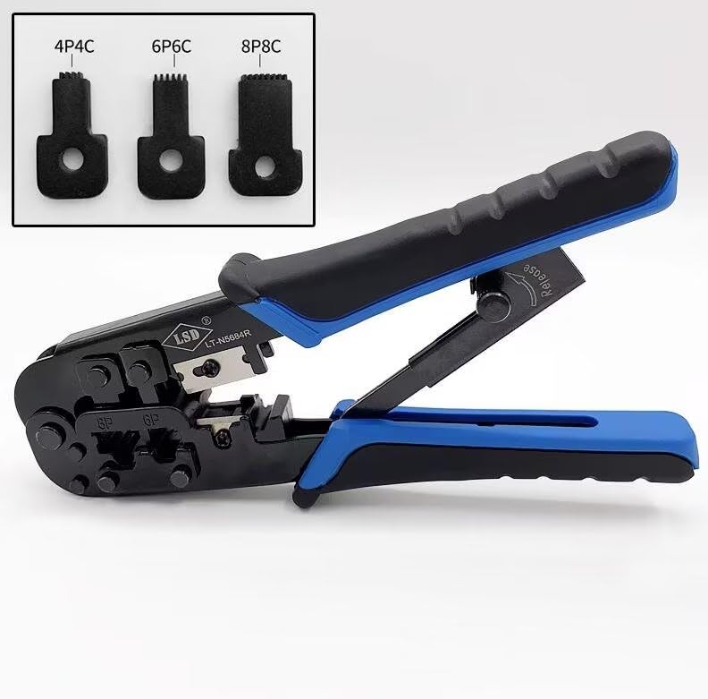 RJ45 RJ11/RJ12 wtyki modułowe zaciskarka do kabli zaciskowych narzędzie sieciowe PC, 4P, 6P, 8P, LT-N5684R