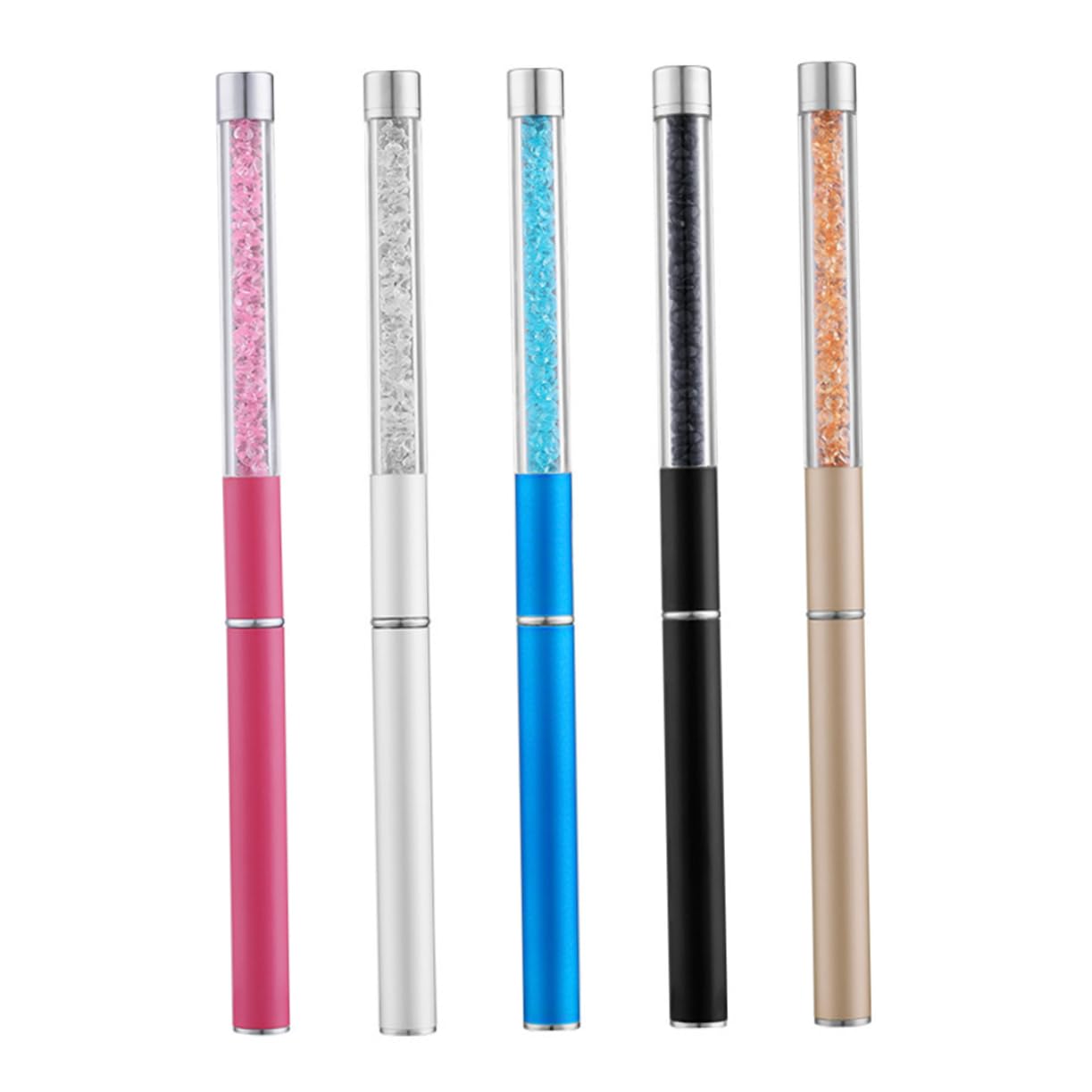 minkissy Juego De 2 Pinceles Para Uñas Herramientas De Manicura Acrílica Para Uso En Salón En Casa 5 Unidades X 2
