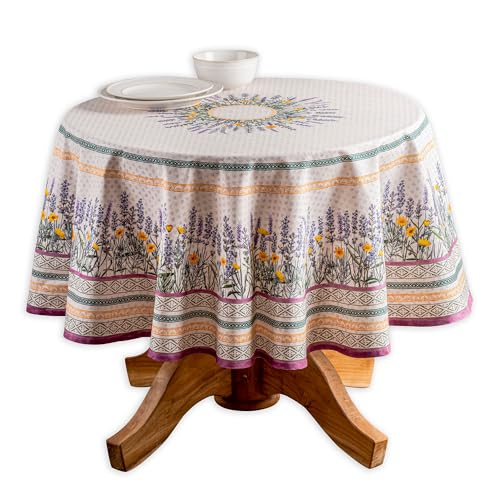 Maison d' Hermine 63" round cotton tablecloth