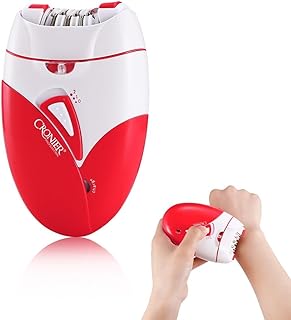 ماكينة إزالة الشعر بإضاءة ليد بقدرة 7 وات ومستويين للسرعة للنساء، ماكينة حلاقة لاسلكية قابلة لإعادة الشحن للوجه ومنطقة البيكيني والساق والذراعين موديل CR-8810