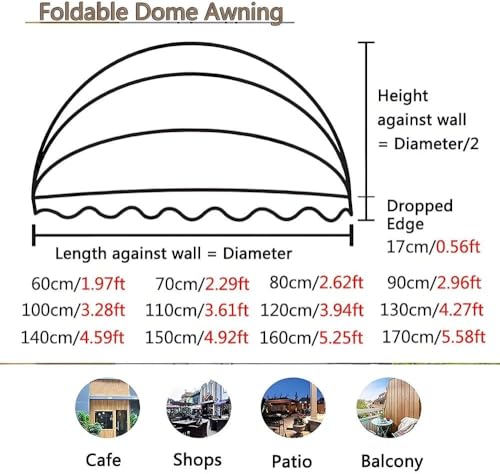 Auvent dôme imperméable résistant aux intempéries pour terrasse - 8