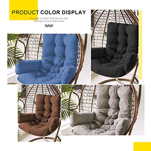 DZKJ Auflage für Hängeschaukel Abnehmbare Swing Chair Kissen Auswechselbar Sitzkissen für Hängesessel Outdoor Verdicken Hängendes Ei Stuhlkissen für Hinterhof-Balkon(nur Kissen) – Bild 6