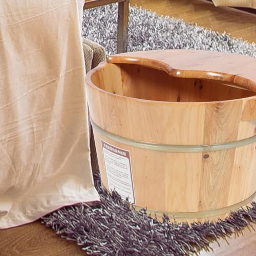 Cubeta de spa para pies de madera gruesa con rodillo miniatura 4
