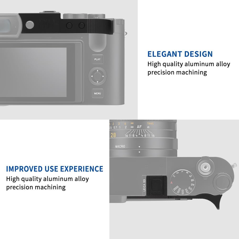for Leica Q3 Thumb Grip Camera Thumb Support Grip Aluminum Handgrip with Protective Film - Image 4