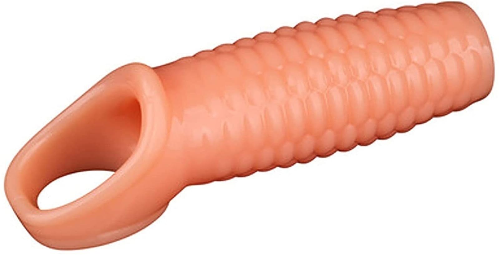 Custodia in silicone riutilizzabile, dotata di protuberanze a forma di pannocchia, con prolunga flessibile e prolunga a rilascio ritardato