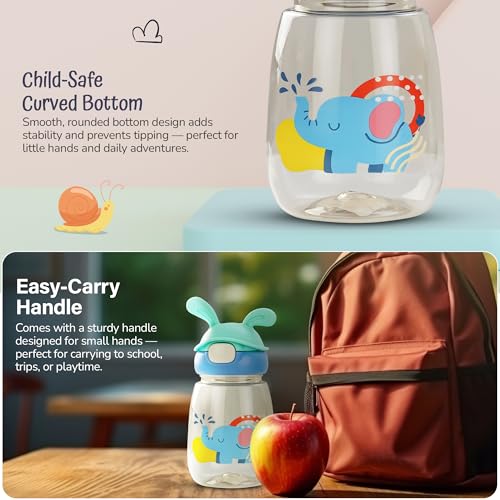 Image of BAYBEE Zippy 540ML Sipper Bottle for Kids | BPA Free Anti-Spill Sippy Bottle | Drinking Training Water Bottle for School Kids with Soft Silicone Straw | Sipper Bottle for Infants & Toddlers (Blue)