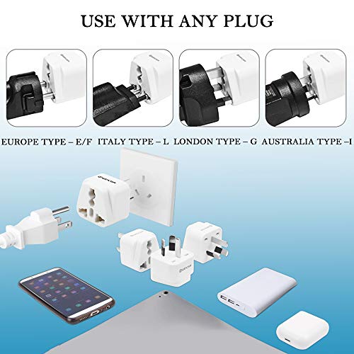image for WEKSA Premium Travel Adapter with Universal Input, US, UK to Australia
