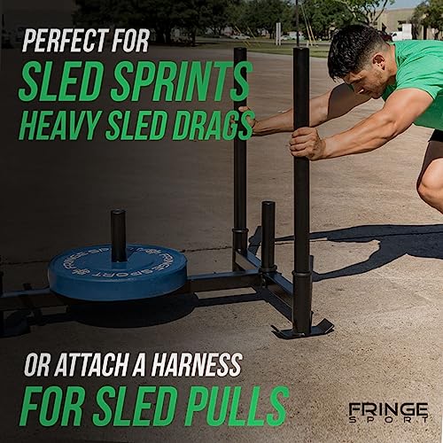 Econ Prowler Sled, Weight Training Sled, Powder Coated Steel Speed & Strength Training Sled For Athletic Exercise And Speed Improvement | 33Lb Workout Sled With 400Lb Capacity | Fitness Sled Workout Equipment Fits 2" Metal Or Bumper Plates Plates #TOP4