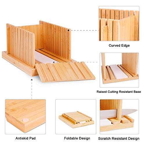 Bamboo Adjustable Bread Slicer Guide - Thumbnail 2