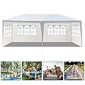 Kepooman 10' x 20' Outdoor Gazebo Canopy Waterproof Party Tent Wedding Canopy with Removable Sidewalls & Brighter Church Windows