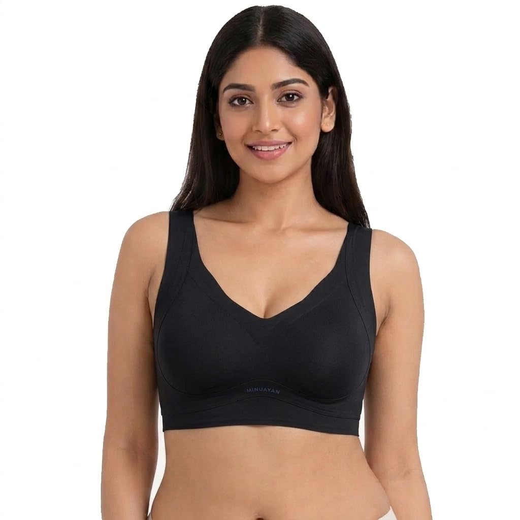 neellohit Women's Wireless Push-Up Bra | Soft Lightly Padded Full Coverage Bra | Longline High Support Sports Bra for Workout, Gym & Yoga | Comfortable Everyday Bralette-picture-47