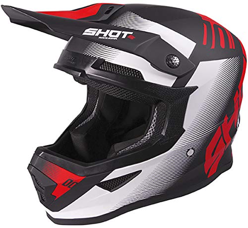 SHOT casque cross furious trust noir rouge mat Taille XS