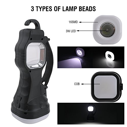 Lanterne solaire portable 3W lampe camping USB IPX4 - 3