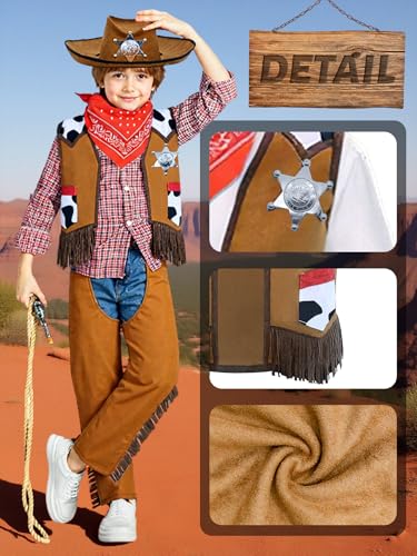Disfraz de vaquero para niños y niñas miniatura 3