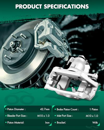 Image of SCITOO Rear Passenger Disc Brake Caliper 18B5265 For Ford For Taurus 2010-2012,For Lincoln For MKS 2012,With Bracket 1PC