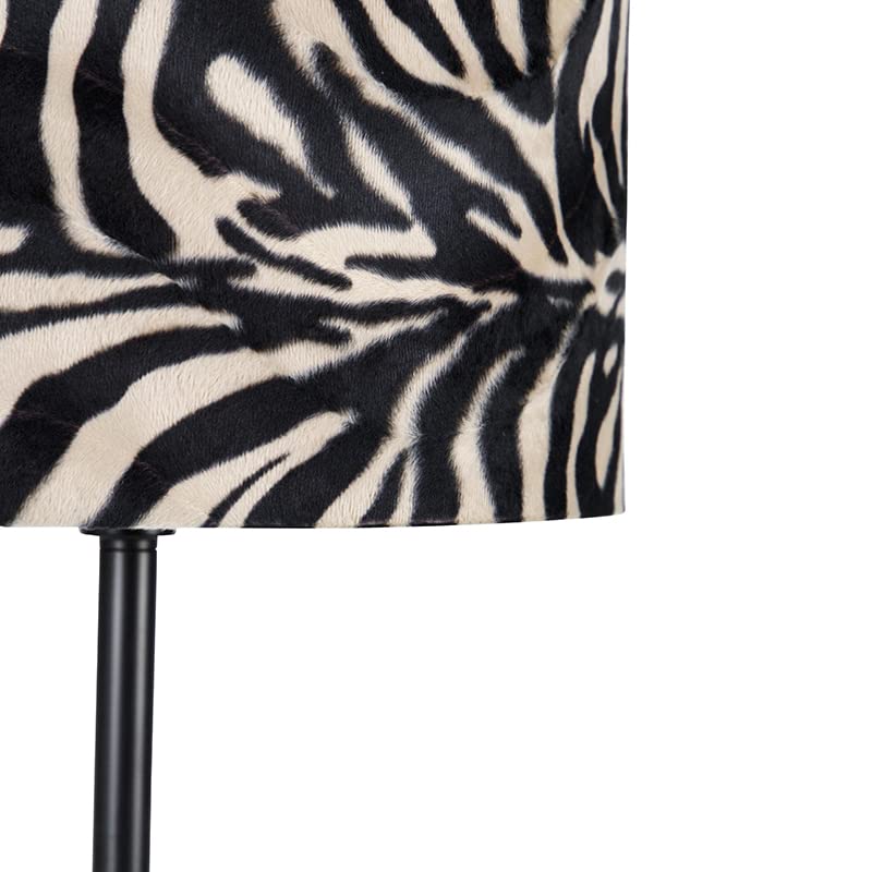 Lampada Da Terra QAZQA Simplo In Velluto Verde E Ottone – Altezza 184 Cm, Paralume 40 Cm, E27
