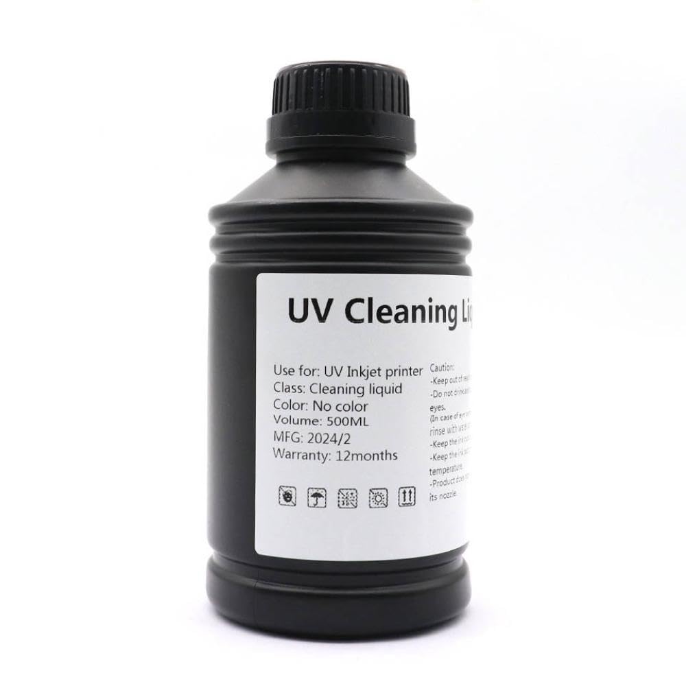 Liquide de Nettoyage Compatible avec la Solution de Nettoyage de tête d'impression d'imprimante modifiée Roland Mimaki 1000 ML(1bottle 500ml)