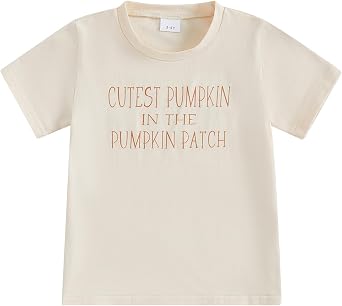 Toddler Boy Girl Halloween Shirt Infant Baby Kids Pumpkin T Shirt Thanksgiving Outfit Vintage Short Sleeve Fall Tee Top