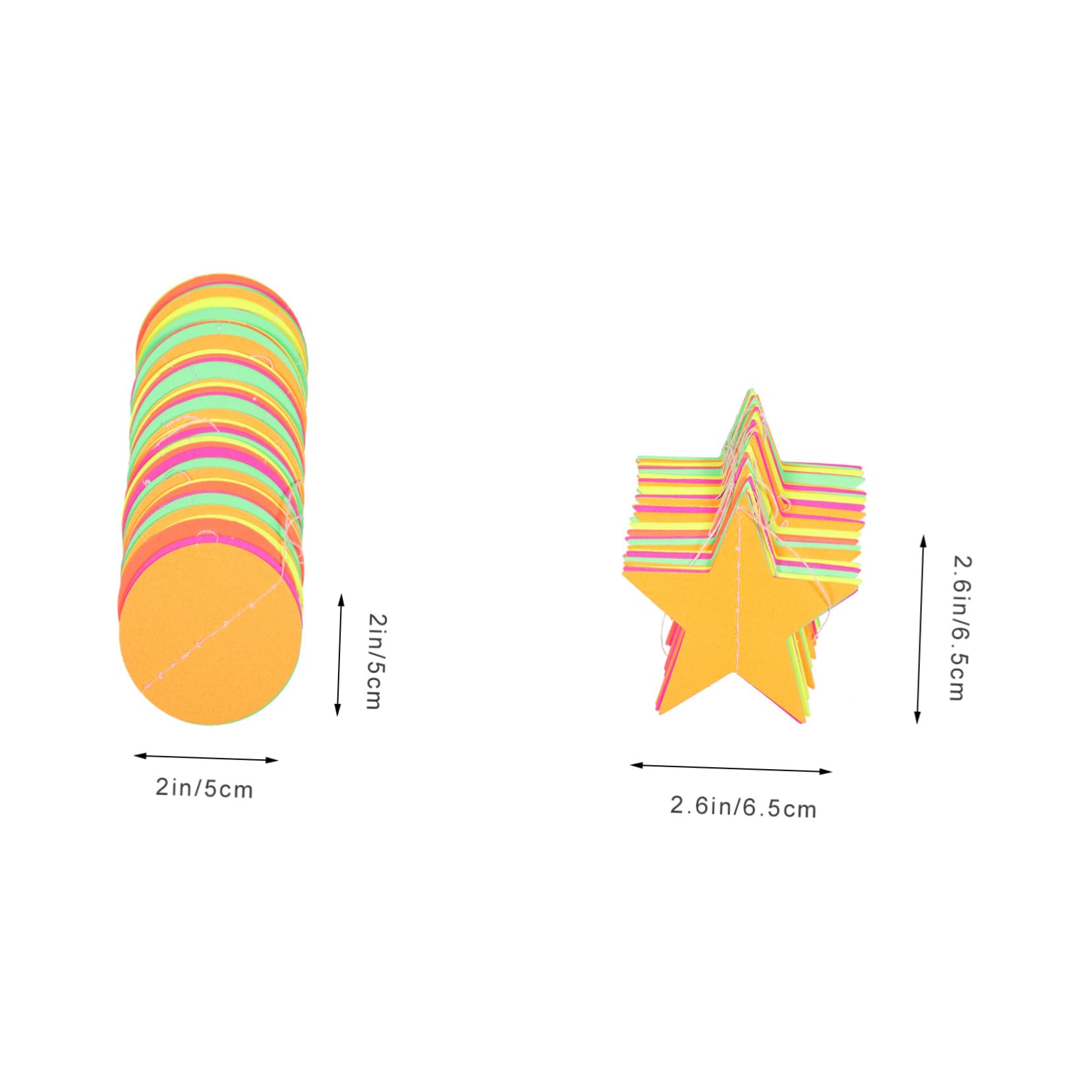 Cabilock 2pcs Festival Hanging Banner Banners Neon Wedding Decorations Wedding Garland Party Garland Decorations Fluorescent Tape Wedding Party Decorations Paper Garland Paper Streamer