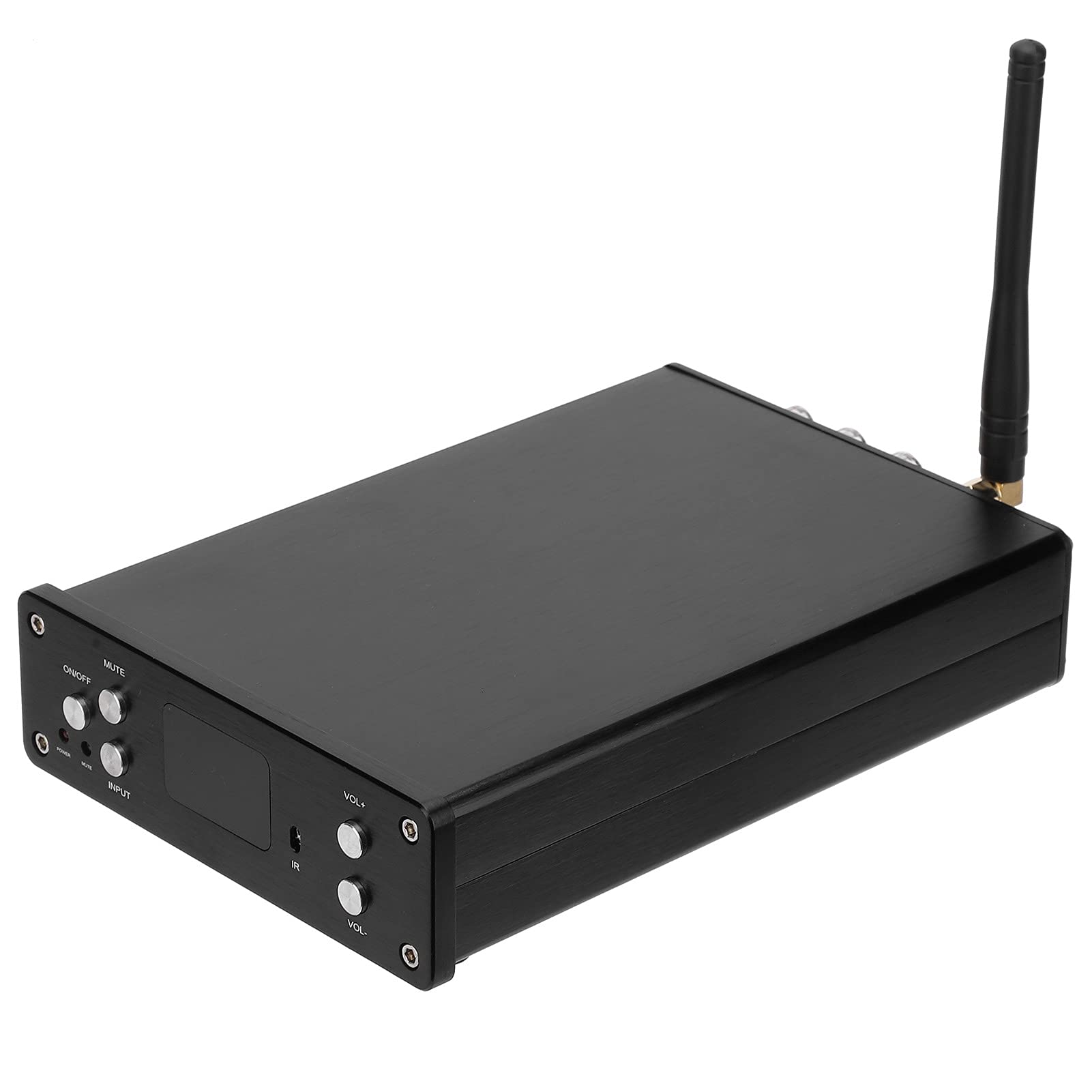 Ejoyous Wzmacniacz Mocy Wzmacniacz Bluetooth 5.0 ze Stopu Aluminium STA326 50 W Plus 25 W Plus 25 W DC 24V do 32 V z Optycznym Koncentrycznym Wejściem USB dla Użytkowników Domowego Sprzętu Audio