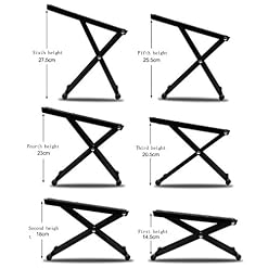 MINGZE Repose-pieds en guitare, repose-pieds réglable en gomme réglable en 6 positions, support en métal de haute qualité et pédale de guitare antidérapante en caoutchouc (Noir) - Les Beatles, Paul McCartney, John Lennon, RIngo Starr, George Harrison MINGZE Repose-pieds en guitare, repose-pieds réglable en gomme réglable en 6 positions, support en métal de haute qualité et pédale de guitare antidérapante en caoutchouc (Noir) – Image 3
