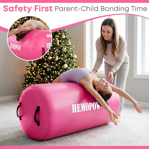 Inflatable Gymnastics Air Barrel Roller with Pump for Tumbling Training - image 2