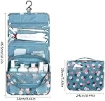 Hanging Travel Toiletry Bag, Foldable Cosmetic Organizer, Waterproof Wash Bag With Hook for Skincare, Makeup, Hygiene - Travel Organizer