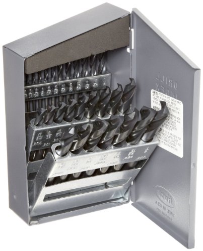 Precision Twist C29R40C High Speed Steel Short Length Drill Bit Set, Black Oxide Finish, 135 Degree Point, Inch, 29 Piece, 1/16" To 1/2" X 64Ths #TOP2