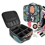 2.Esta bolsa de maquillaje hecha de tela oxford de sarga, duradera y fácil de limpiar.