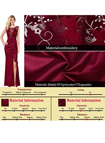 Image of VFSHOW Womens Formal Ruched Ruffles Evening Prom Wedding Party Maxi Dress