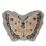 LC LCdecohome Garden Stepping Stones Outdoor - Resin Pebble in Butterfly Shape Stepping Stone Decorative Stone Bright Color Memories Pavers Outdoor for Garden Yard Multicolor 15.75 * 11.5 * 1 Inch