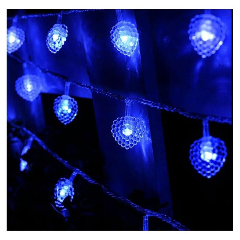 Genérico Lámparas solares, lámparas LED al aire libre de 72 pies 200 decoradas con lámparas, impermeables en 8 modos, adecuadas para fiestas de bodas árbol de Navidad en la terraza familiar (Azul)
