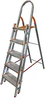 Escada Aluminio, Altura Aberta159cm, Escada de Alumínio com 5 Degrau Duplos Residencial