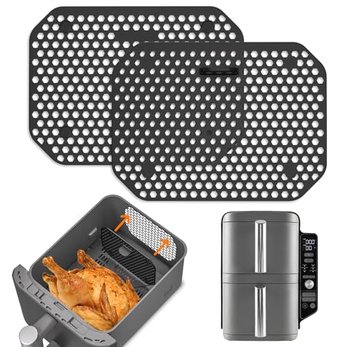 Silicona Protección Antisalpicaduras, Protección contra salpicaduras para Ninja Double Stack XL SL400EU y SL300EU，Accesorios duraderos de silicona,fáciles de limpiar,paquete de 2 con pincel y espátula
