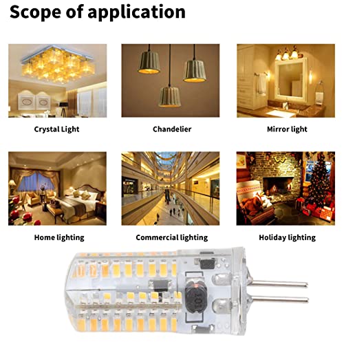 6Pcs 5W 500LM GY6.35 Lampadine LED con 72LEDs