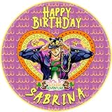 7.5 Inch Edible Cake Topper – Bizarre Jojo Kids Fun Themed Birthday Party Collection of Edible Cake Decorations round