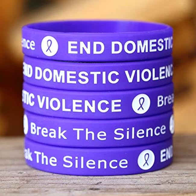 20 End Domestic Violence Wristband Bracelets