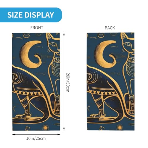 Balaclava bandana para mujer y hombre, tipo bufanda facial azul con diseño egipcio antiguo miniatura 3