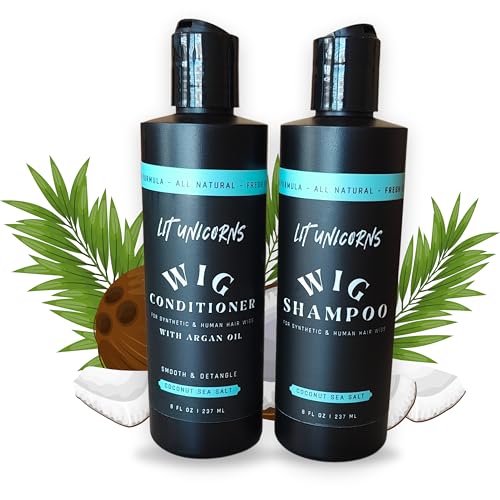 LIT UNICORNS All Natural Wig Shampoo & Conditioner Set for