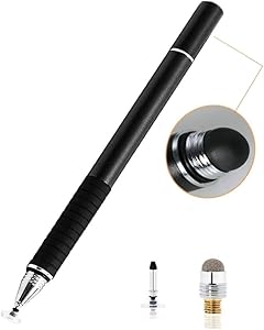 Stylus Pens for Touch Screens Stylus for iPad stablet Stylus for touchsreens iPhone Apple iOS Android Tablet Pen for Samsung Galaxy Cellphone, 2 in 1 Touchscreen Styli Pencil with Sensitive Disc