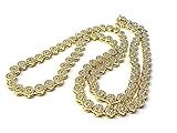 JOTW Goldtone Iced Out 33 Inch Sunflower Cluster Chain Necklace [Jewelry] (N-492 (FBM))