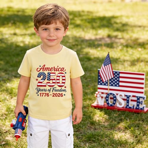 Image of Boys Girls Fourth of July Shirt Toddler Patriotic 4th of July Clothes for Kids 1-7 Years