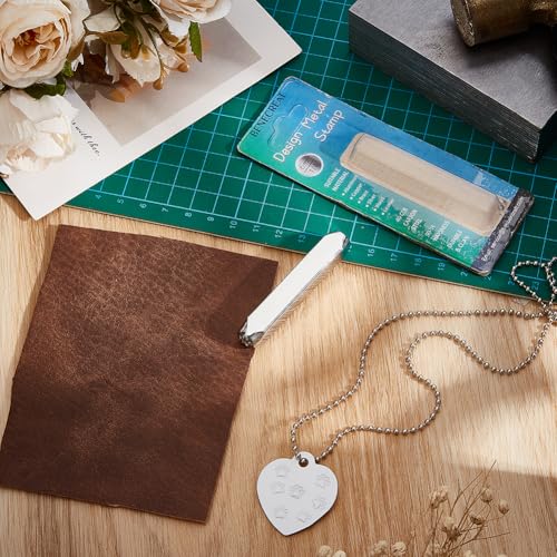 BENECREAT 6mm 1/4 'Pfoten Metall Design Stempel Stanzwerkzeug - Galvanisch Hartstahl Werkzeuge zum Stanzen von Metall, Schmuck, Leder, Holz