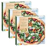 Picard(ピカール) 野菜、ペストソース、パルミジャーノ・レッジャーノのピッツァ (3枚セット) フランス 冷凍食品 400g（直径約24cm） ×3 ピザ