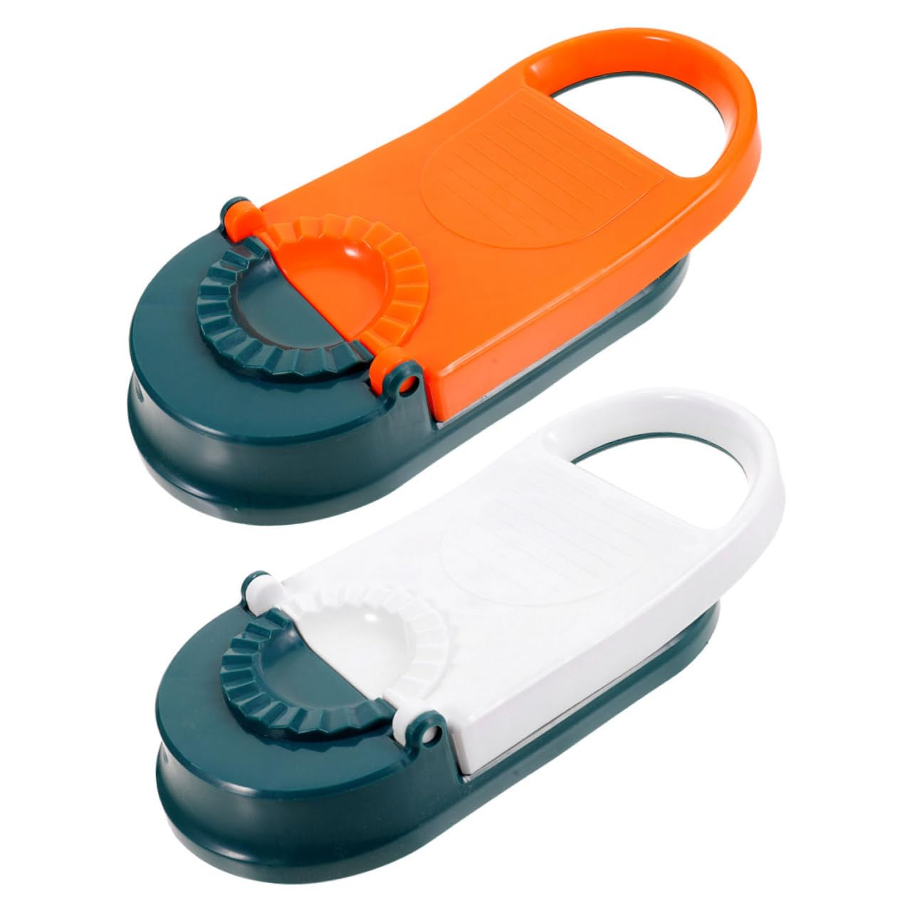 Mikinona 2pcs Dumpling Maker Mould Press Manual Dough Presser Easy to Use Portable Dumpling Wrappers Maker