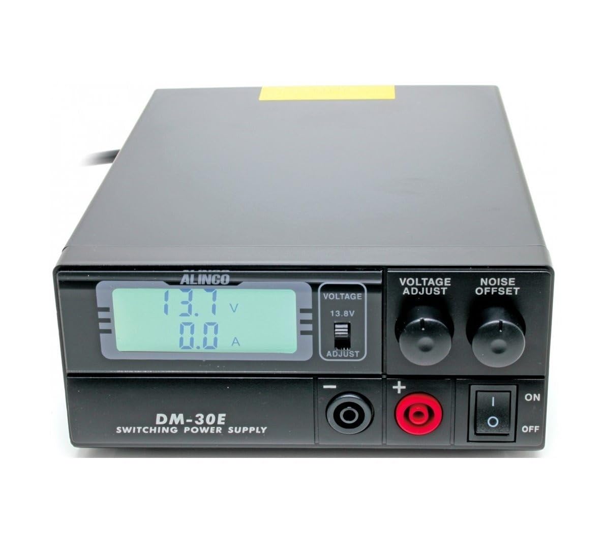 Alinco DM-30E Fuente de Alimentación Conmutada 30A - Transformador Regulable 9-15V con Pantalla LCD, Doble Salida y Ventilador Silencioso