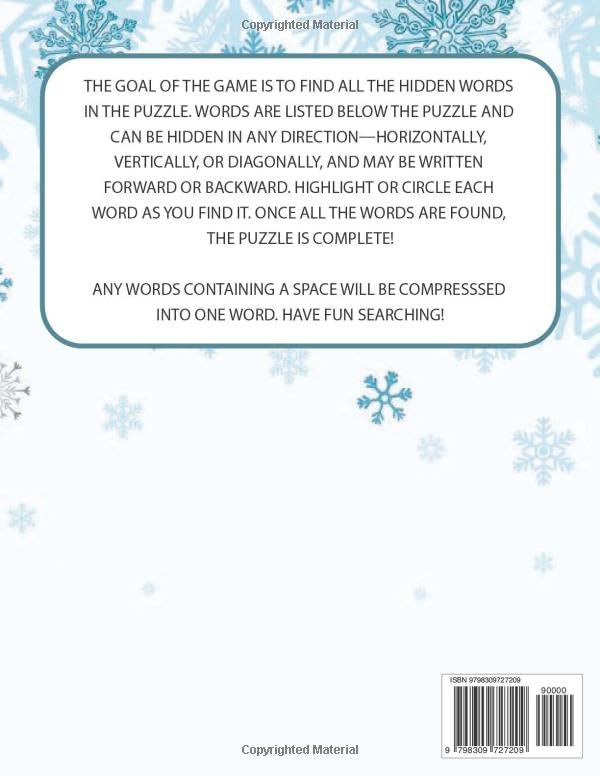 Winter Sports Word Search Paperback – Large Print, February 7, 2025 - Image 3