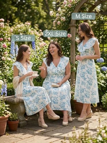 Image of Leriya Fashion Dress for Women | Western Floral Printed One Piece Dress for Women midi | Casual Sleeveless Summer Dresses for Beach & Stylish Party Outifits